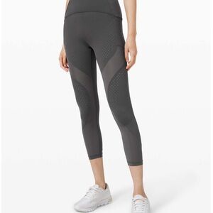 Lululemon Uncovered Strength High-Rise Crop 23" Graphite Grey size 4